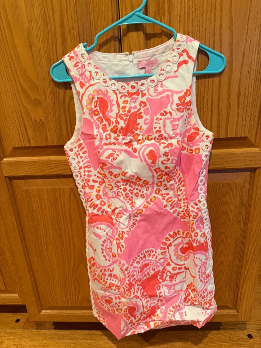 Women Pink & White Printed Sleeveless Dress - Lilly Pulitzer